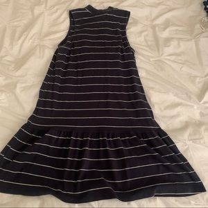 Abercrombie & Fitch mini flair dress, navy stripe
